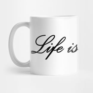 Life is a Craft Script Black Mug